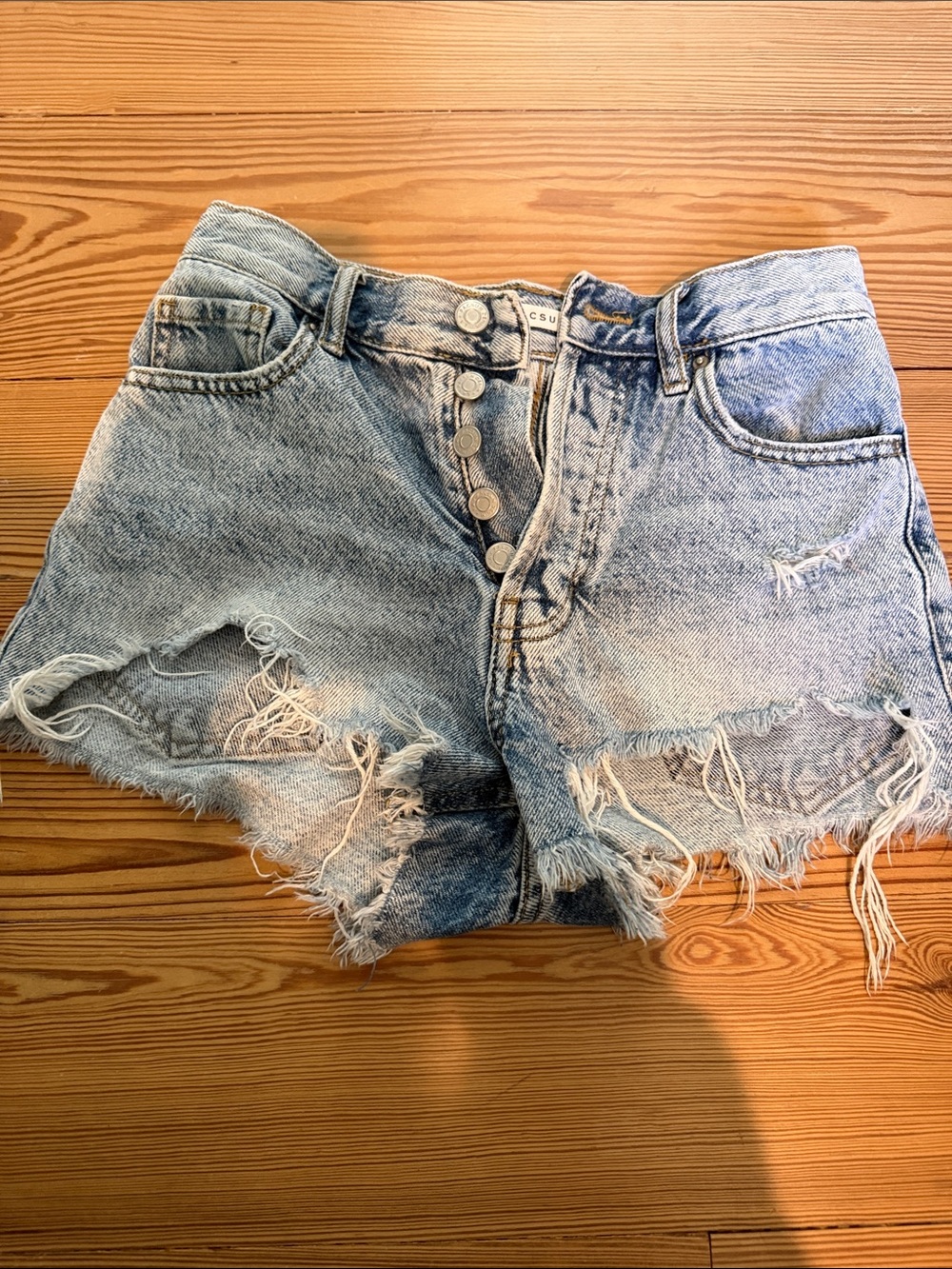 PacSun Light Blue vintage high Rise Jean Shorts size 23